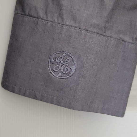 Men's Dress Shirt, Grey with Oxford Collar - Picture 2 of 4